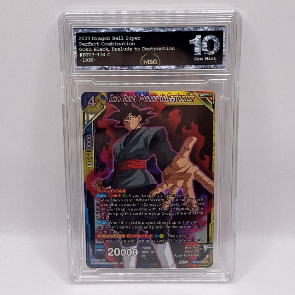 Goku Black, Prelude to Destruction BT23-134 - C Perfect Combination Graded 10